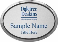 (image for) Ogletree Deakins Oval Excecutive Silver Badge (New Logo)