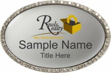 (image for) Rawls Realty, Inc. Bling Oval Silver Badge
