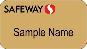 (image for) Safeway Gold Name Badge