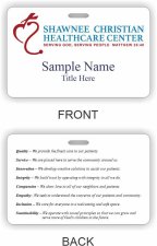 (image for) Shawnee Christian Healthcare Center ID Horizontal Double Sided Badge (Larger Logo)