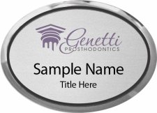 (image for) Weierbach & Genetti Prosthodontics Oval Executive Silver badge