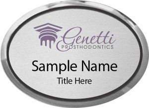 (image for) Weierbach & Genetti Prosthodontics Oval Executive Silver badge