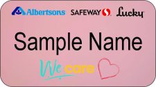 (image for) Tri-Logo Albertsons, Safeway, Lucky We Care Rose Gold Name Badge