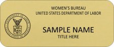 (image for) Department of Labor - Women's Bureau Standard Gold Badge