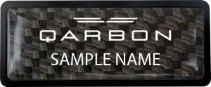 (image for) Qarbon Aerospace Prestige Black Anodized Carbon Badge