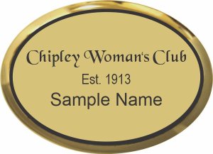 (image for) Chipley Woman\'s Club Oval Executive Gold Badge