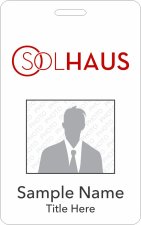 (image for) SOLHAUS Photo ID Vertical White Badge