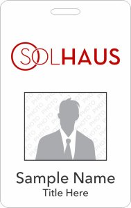 (image for) SOLHAUS Photo ID Vertical White Badge
