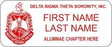 (image for) Delta Sigma Theta Sorority Alumnae White Standard Badge