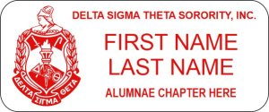 (image for) Delta Sigma Theta Sorority Alumnae White Standard Badge