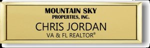 (image for) Mountain Sky Properties, Inc. Small Gold Executive Badge