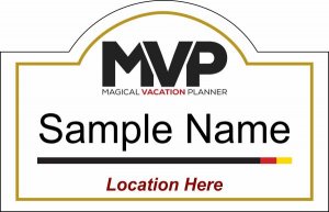 (image for) Magical Vacation Planner (MVP) Shaped White Badge