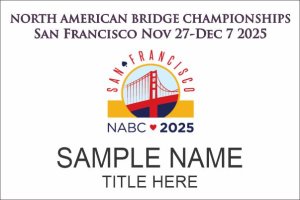 (image for) North American Bridge Championships White Badge