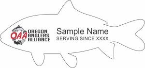 (image for) Oregon Anglers Alliance Fish Shaped Badge