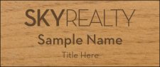 (image for) Sky Realty - Standard Alder Square Corner Laser Engraved Badge