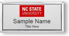 (image for) NC State University Silver Large Executive Name Badge