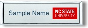 (image for) NC State University Silver Small Executive Name Badge