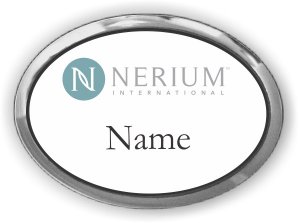 (image for) Nerium Oval White Executive with Silver Frame Badge
