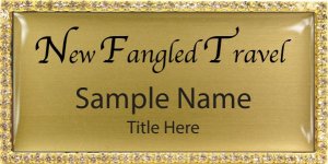 (image for) New Fangled Travel Gold Bling with Gold Insert Badge