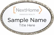 (image for) NextHome - Paradise Realty Oval Bling Silver Other Badge