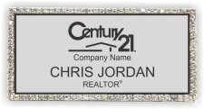 (image for) Century 21 Black Logo Silver Bling Badge