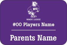 (image for) Niagara University Lacrosse Purple Name Badge With Niceguard Coating