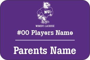 (image for) Niagara University Lacrosse Purple Name Badge With Niceguard Coating