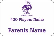(image for) Niagara University Lacrosse White Name Badge With Niceguard Coating