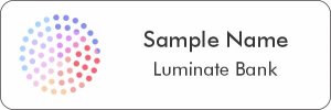 (image for) NJ Lenders Corp. Luminate Bank White Name Badge