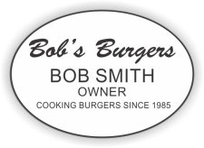 (image for) Engraved Oval Shaped Badge