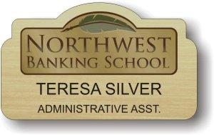 (image for) Northwest Banking School Gold Shaped Badge