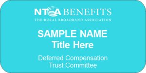 (image for) NTCA Aqua Name Badge