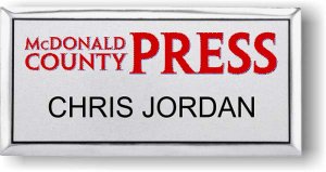 (image for) NWA Media McDonald County Press Silver Executive Badge