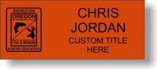 (image for) Fish & Wildlife Hunter Education Black Logo - Orange Badge Custom Title