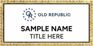 (image for) Old Republic Home Protection Bling Gold White Insert Badge