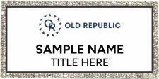 (image for) Old Republic Home Protection Bling Silver White Insert Badge