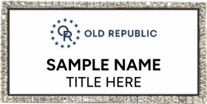 (image for) Old Republic Home Protection Bling Silver White Insert Badge