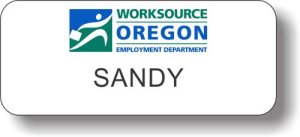 (image for) Oregon Employment Department White Badge