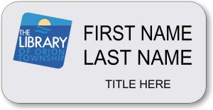(image for) Orion Township Library Large Silver Badge