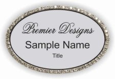 (image for) Premier Designs Oval Bling Silver badge