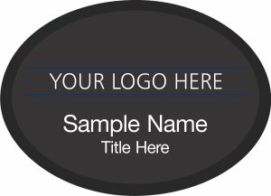(image for) Custom Logo Black Oval Executive Badge