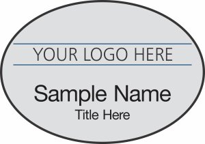 (image for) Custom Logo Silver Oval Badge