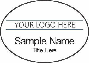 (image for) Custom Logo White Oval Badge