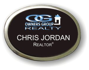 (image for) Owners Group Realty Executive Oval Black Silver Framed Badge