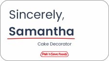 (image for) Pak 'n Save Sincerely White Name Badge