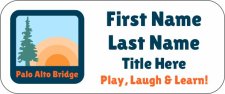 (image for) Palo Alto Bridge Center Standard White Badge - Stacked Name
