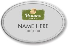 (image for) Panera Bread Oval Silver Pebbled Frame Prestige Badge