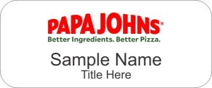 (image for) Papa Johns White Badge Style A