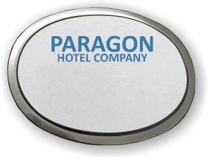 (image for) Paragon Hotel Company Logo Only Silver Oval Executive Badge