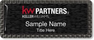 (image for) Keller Williams Partners inc Carbon Frame Black Anodized Insert Badge